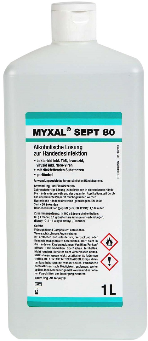 MYXAL® SEPT 80 Händedesinfektion  1.000 ml Hartflasche