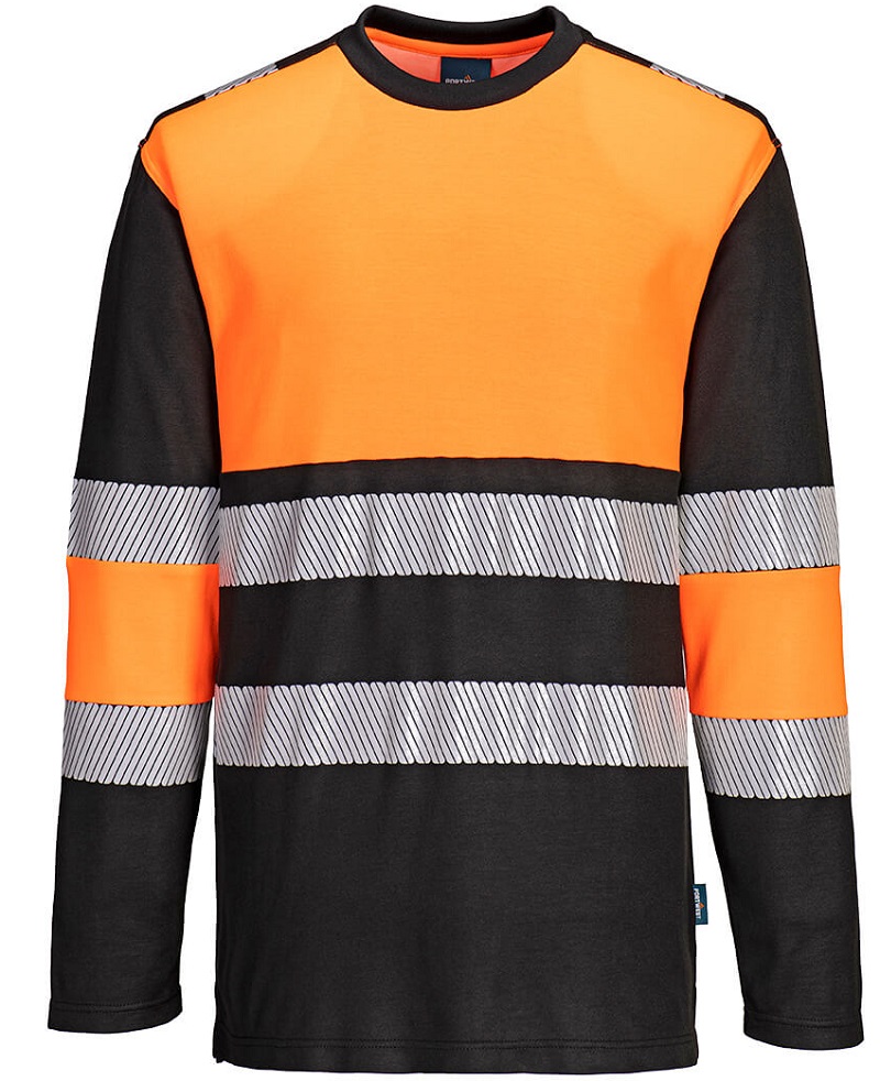 PW3™ Warnschutz T-Shirt Cotton-Comfort, langarm, Klasse 1, PW312