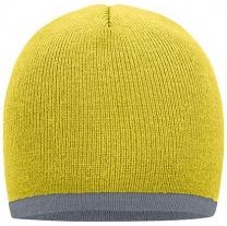 Myrtle Beach Beanie mit Kontraststreifen MB 7584 Myrtle Beach Beanie mit Kontraststreifen MB 7584