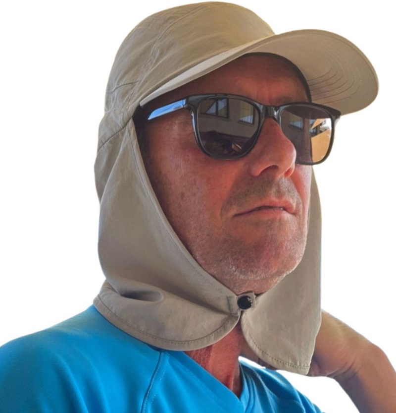 IQ-UV Schutz Kappe mit knöpfbarem Nackenschutz, UPF 50+, 308100