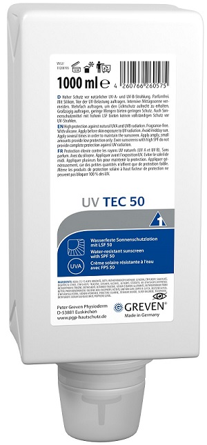 GREVEN® UV TEC 50 Sonnenschutzlotion mit LSF 50,  1.000 ml Varioflasche 