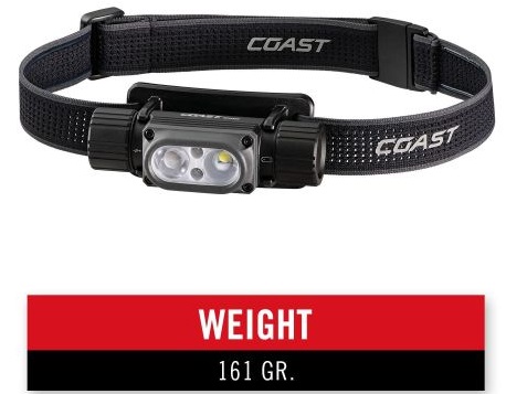 COAST® wasserdichte wiederaufladbare Stirnlampe, 1200 Lumen, WPH30R