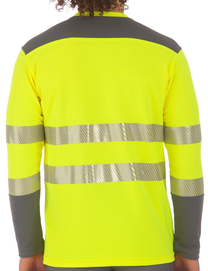 IQ-UV HIVI NATURAL langarm Shirt zweifarbig Kl. 2, UPF 50+, w549042