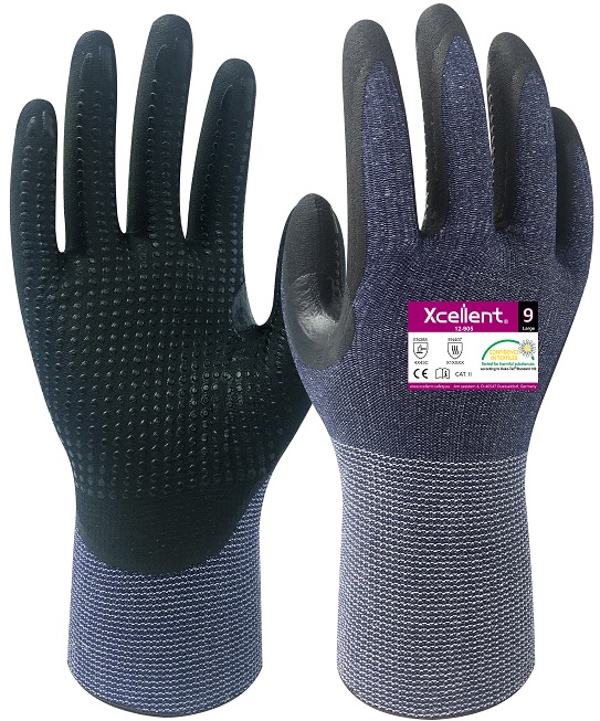 XCellent Premium Schnittschutzhandschuh Level C, Nitrilbeschichtung mit Noppen, 12-905