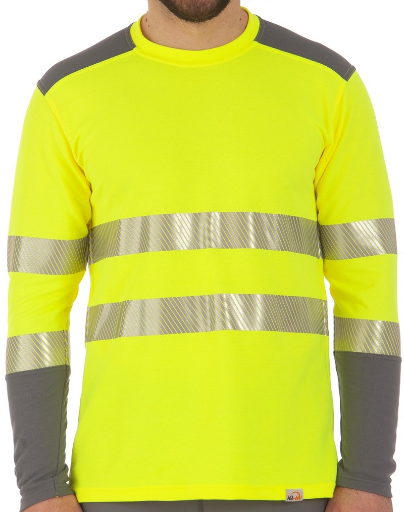 IQ-UV HIVI UV NATURAL langarm Shirt zweifarbig Kl. 2, UPF 50+, w549042