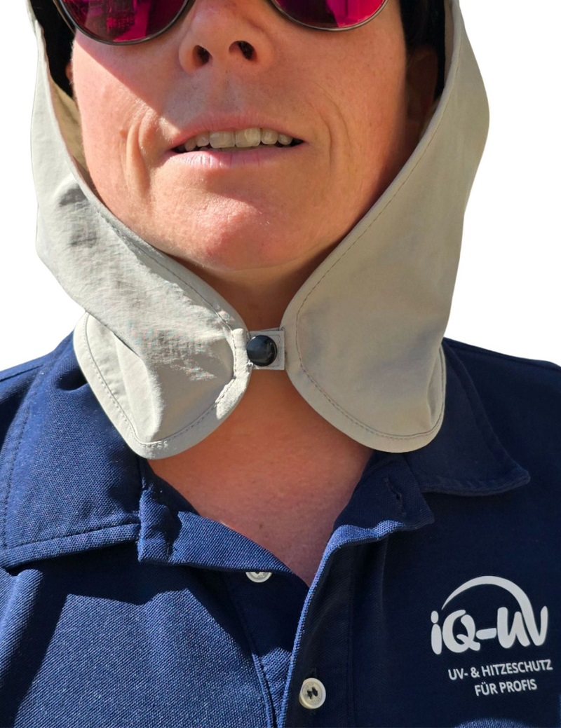 IQ-UV Schutz Kappe mit knöpfbarem Nackenschutz, UPF 50+, 308100