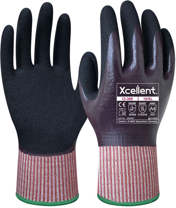 XCellent Vollbeschichteter Schnittschutzhandschuh Level D, 12-369