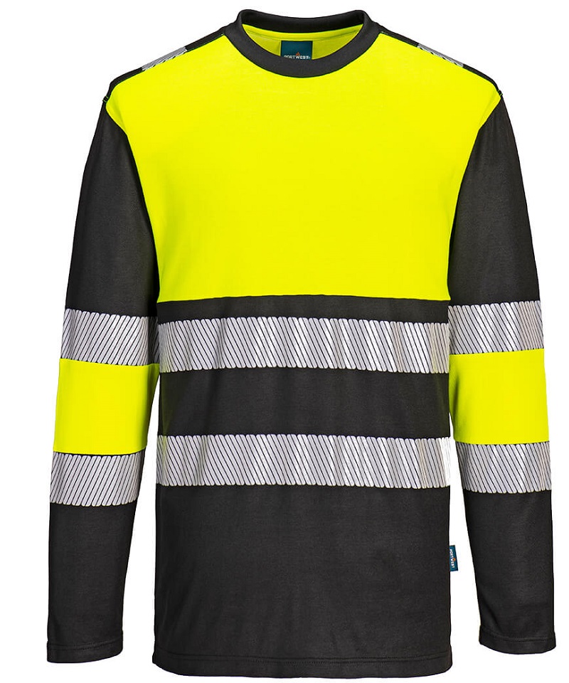 PW3™ Warnschutz T-Shirt Cotton-Comfort, langarm, Klasse 1, PW312