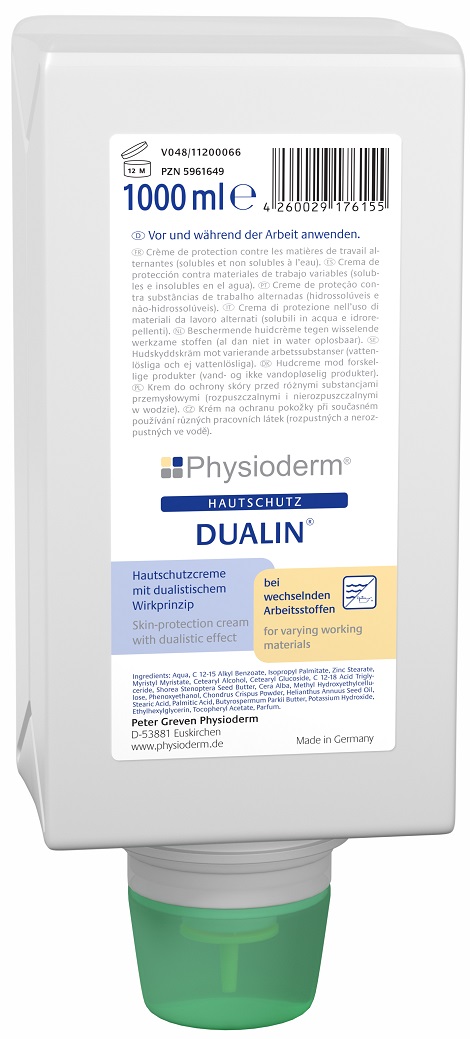 PHYSIODERM® DUALIN® Hautschutzcreme 1.000 ml Varioflasche, 14023002