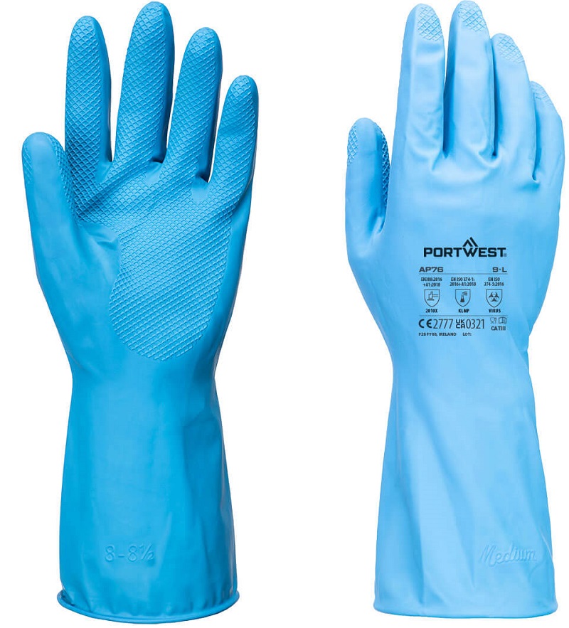 Food Chemical B Latex Handschuh mit Stulpe 12er Pkg AP76