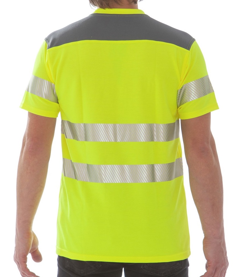 IQ-UV HIVI NATURAL T-Shirt zweifarbig Kl. 2, UPF 50+, w545042