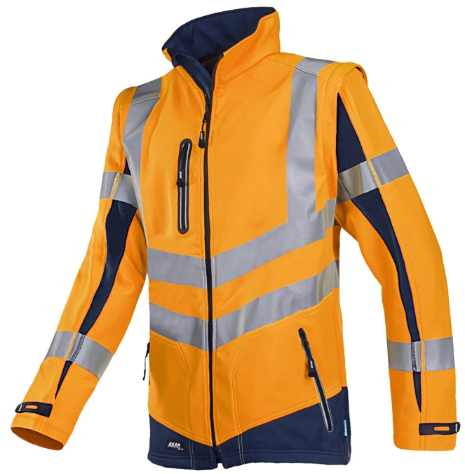 Warnschutz-Softshelljacke MALDEN mit abnehmbaren Ärmeln 724ZA2TU2