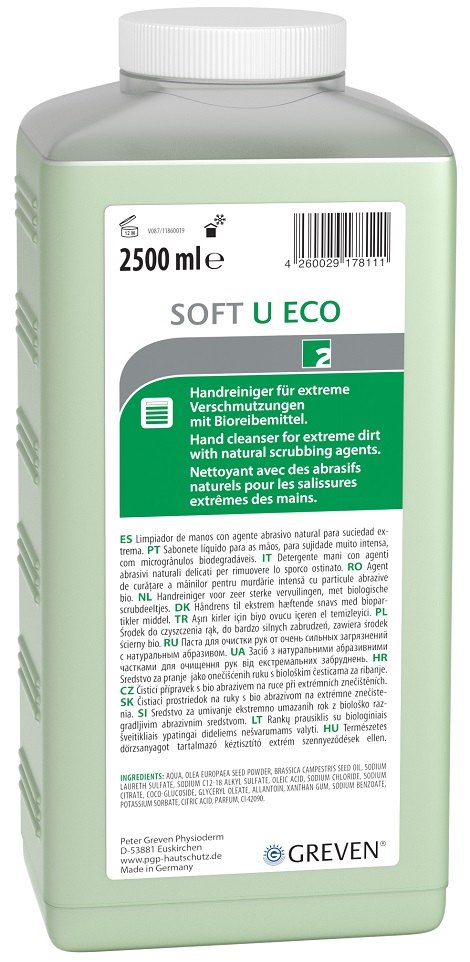 GREVEN® SOFT U ECO Handreiniger 2.500ml Hartflasche