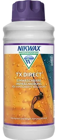 Nikwax TX.Direct® Wash-In 1 Liter Imprägnierung für Wetterschutzbekleidung