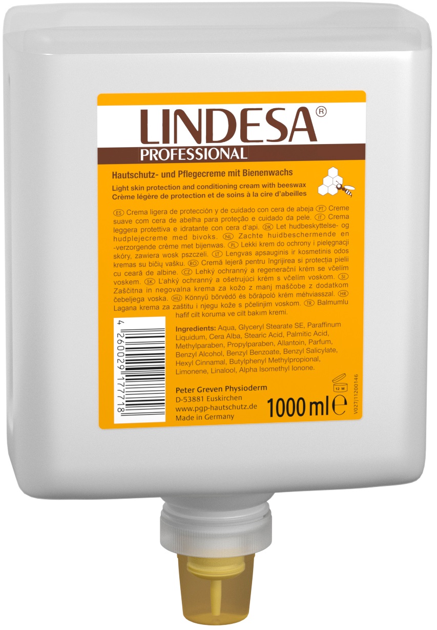 LINDESA® Professional Hautschutz- und pflegecreme 1.000 ml Neptuneflasche 13640015