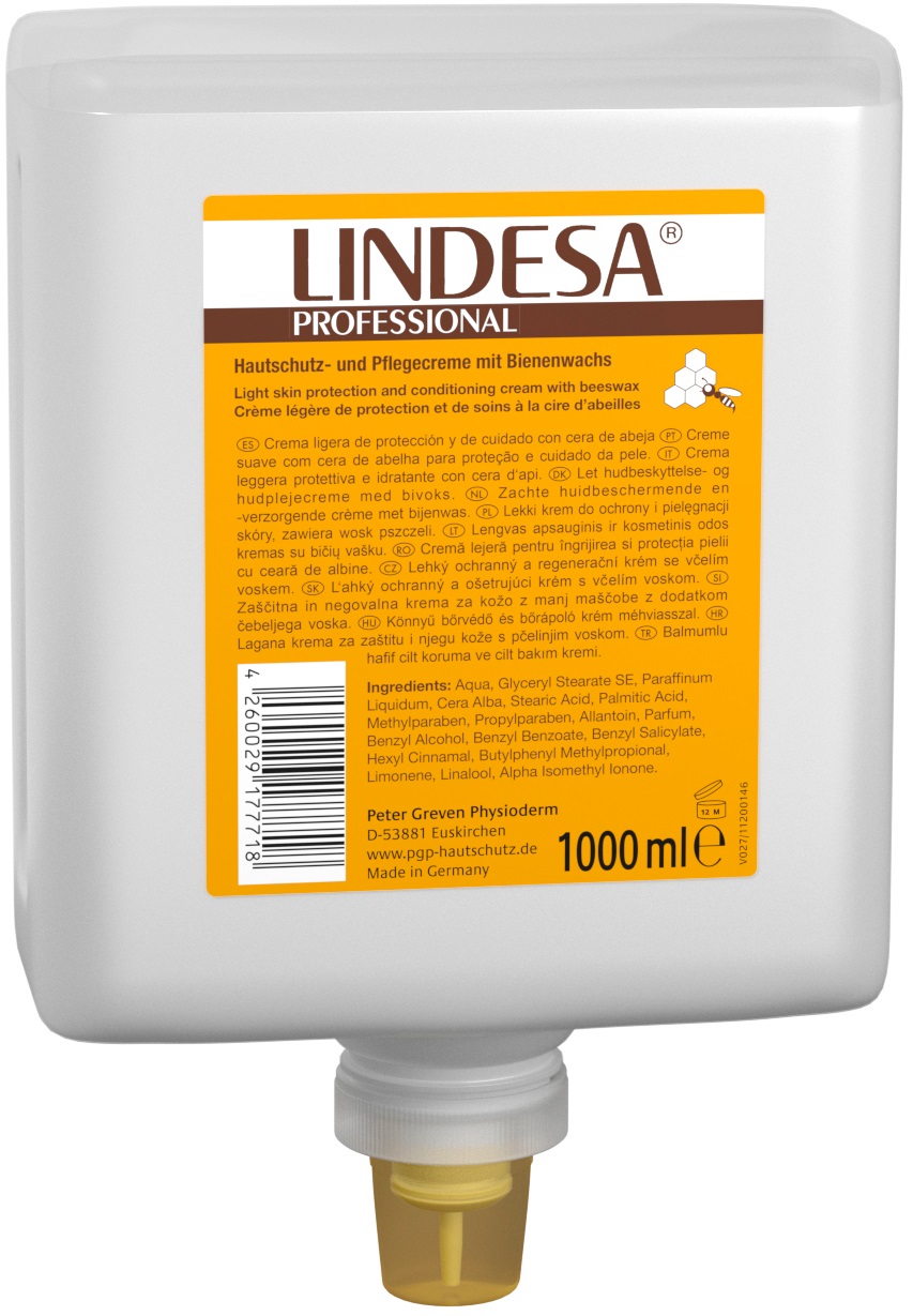 LINDESA® Professional Hautschutz- und pflegecreme 1.000 ml Neptuneflasche 