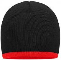 Myrtle Beach Beanie mit Kontraststreifen MB 7584 Myrtle Beach Beanie mit Kontraststreifen MB 7584