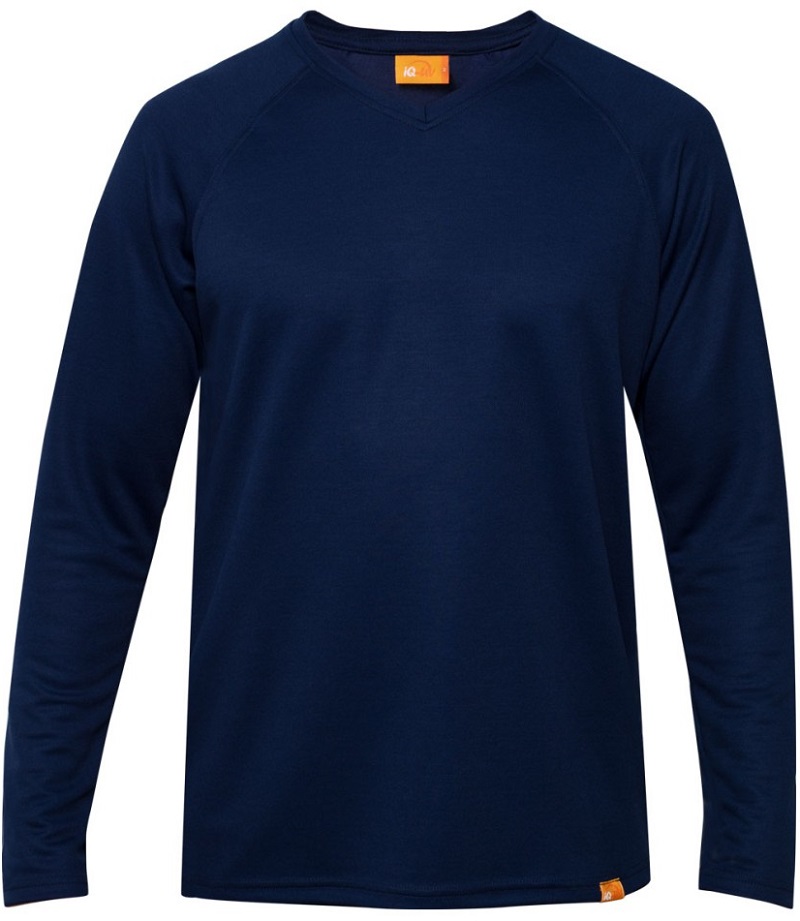 IQ-UV NATURAL Herren langarm Shirt mit V-Ausschnitt und Tencel®, UPF 50+, 539100