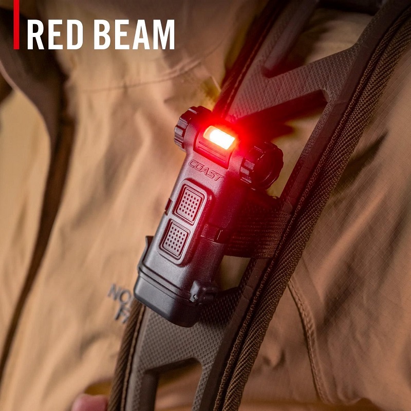 COAST® Clip-On-Lampe + rotes Licht - 120 Lumen HX4