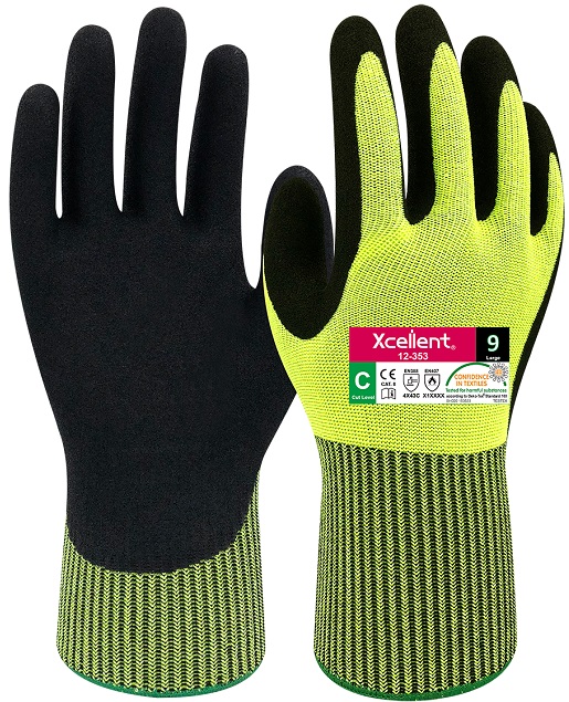 XCellent Hi-Vis Schnittschutzhandschuh Level C, Nitrilbeschichtung 12-353