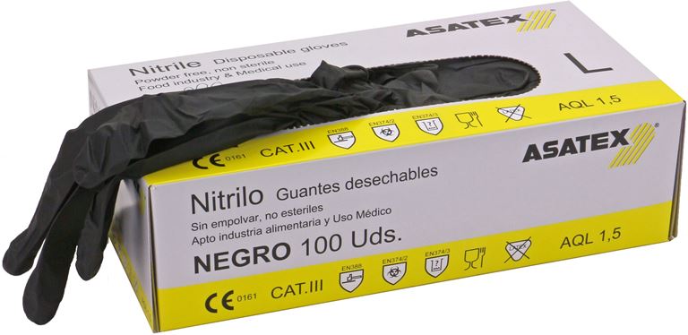 Einweghandschuh, Nitril schwarz 100er Box, ENHU-S-16