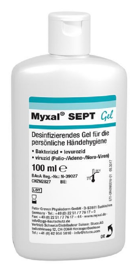 MYXAL® SEPT GEL Händedesinfektion 100 ml Flasche 