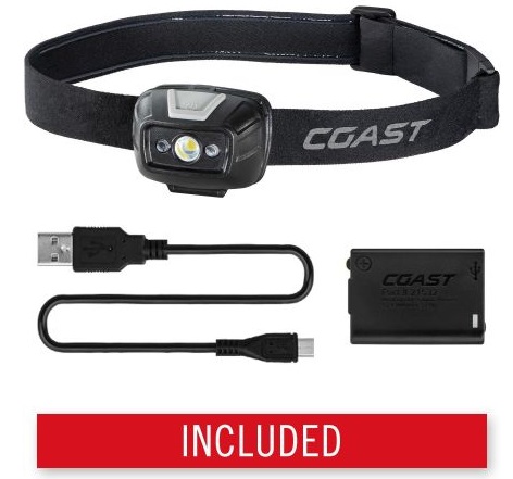 COAST® wiederaufladbare Stirnlampe, 430 Lumen, FL20R