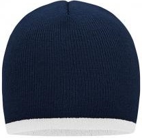 Myrtle Beach Beanie mit Kontraststreifen MB 7584 Myrtle Beach Beanie mit Kontraststreifen MB 7584