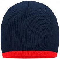 Myrtle Beach Beanie mit Kontraststreifen MB 7584 Myrtle Beach Beanie mit Kontraststreifen MB 7584