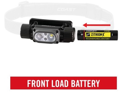 COAST® wasserdichte wiederaufladbare Stirnlampe, 1200 Lumen, WPH30R