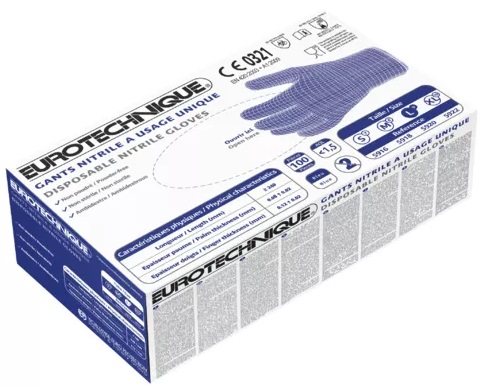 Eurotechnique® Einweghandschuhe Nitril blau, 100er, MO 5920 