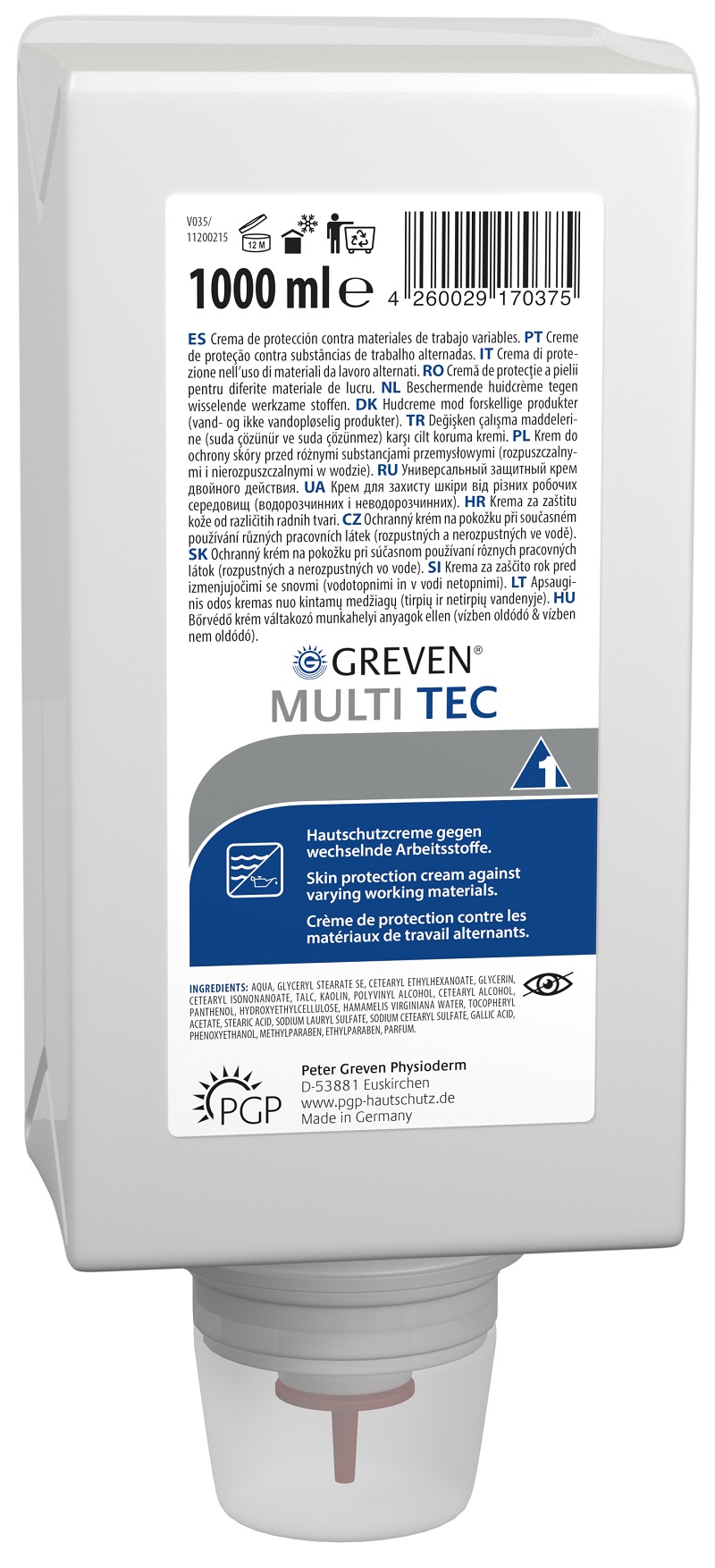 GREVEN® MULTI-TEC Hautschutzlotion1.000 ml Varioflasche