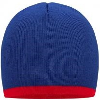 Myrtle Beach Beanie mit Kontraststreifen MB 7584 Myrtle Beach Beanie mit Kontraststreifen MB 7584