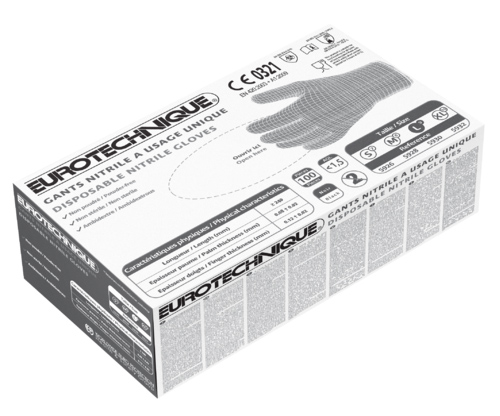 Eurotechnique® Einweghandschuhe Nitril schwarz, 100er, 5930