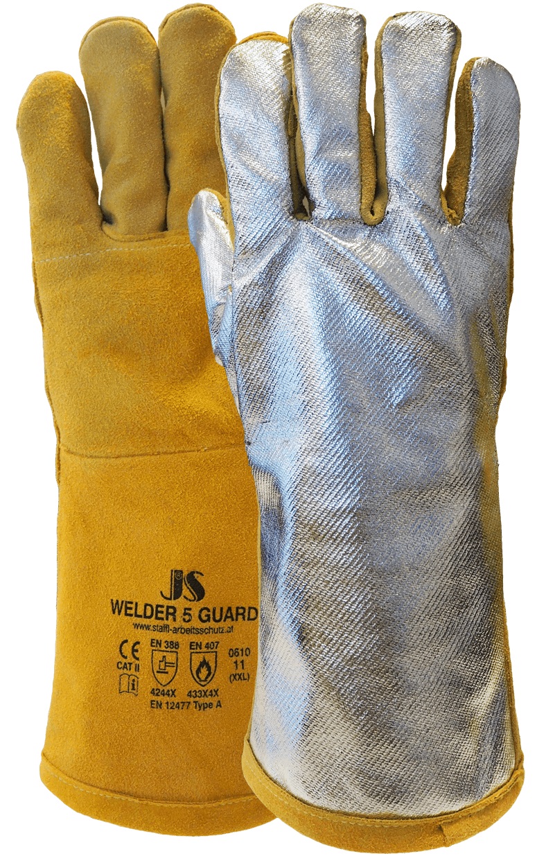 JS®WELDER 5 Guard 0610 Hitzeschutzhandschuh mit Aluminiumgewebe am Handrücken