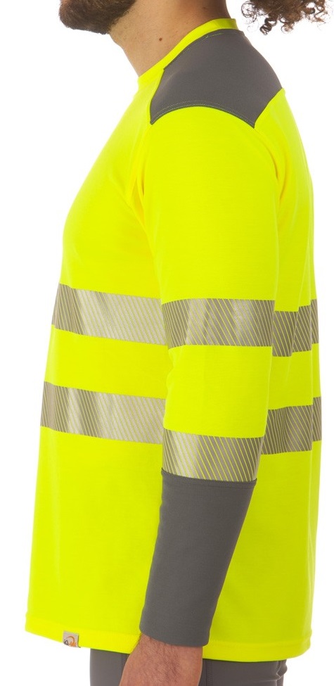 IQ-UV HIVI NATURAL langarm Shirt zweifarbig Kl. 2, UPF 50+, w549042