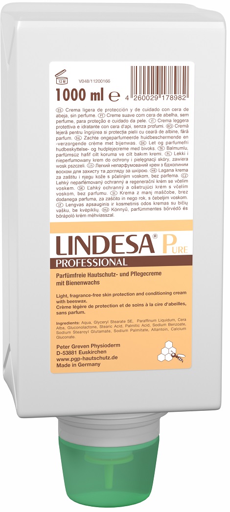 LINDESA® PURE Professional Hautschutzcreme  1.000 ml Varioflasche