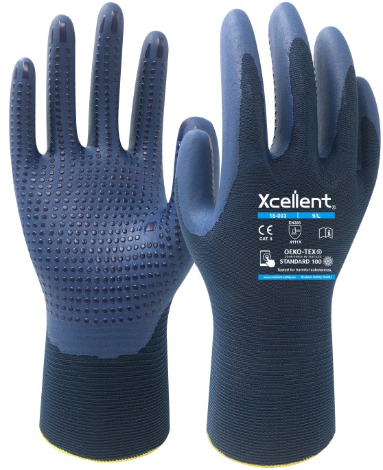 XCellent Second Skin, extrem feiner Handschuh, Mikroschaum, genoppt, 18-003