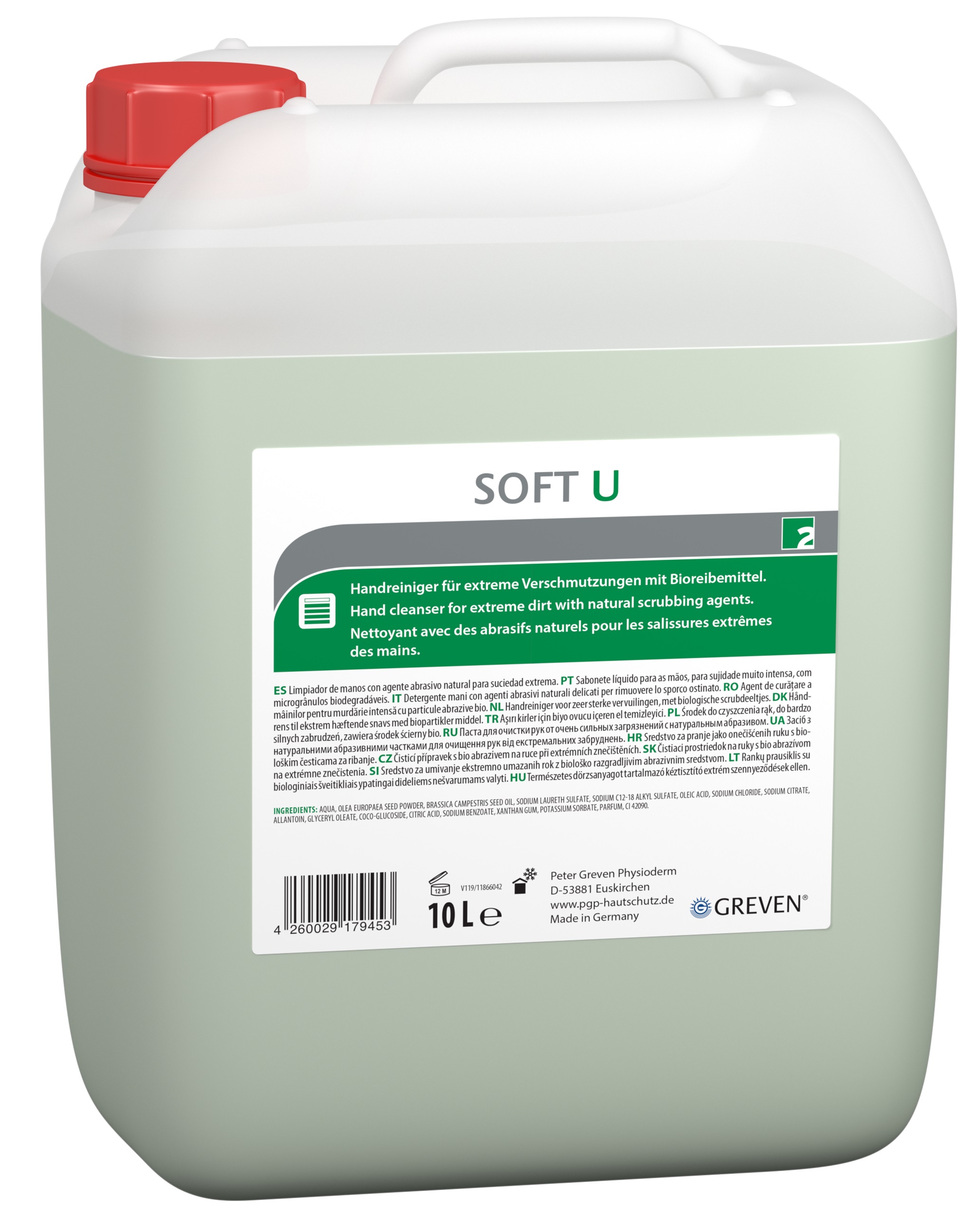 GREVEN® SOFT U Handreiniger 10 ltr Kanister 