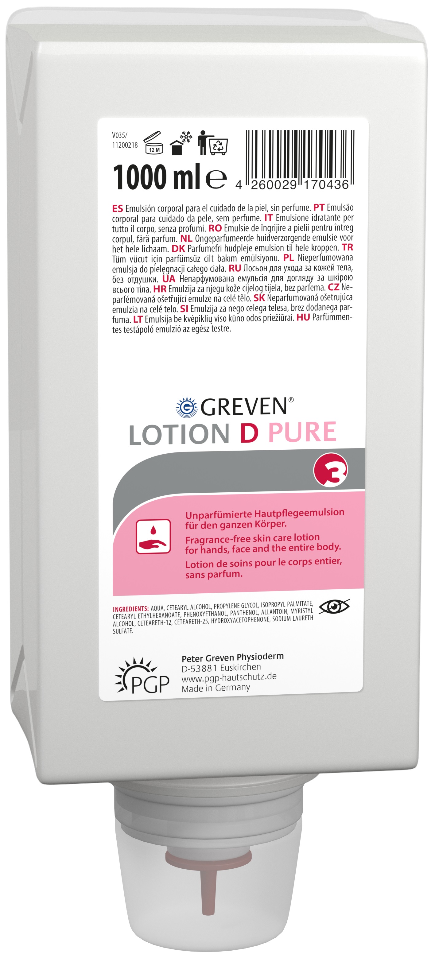 GREVEN® LOTION D PURE 1.000 ml Varioflasche