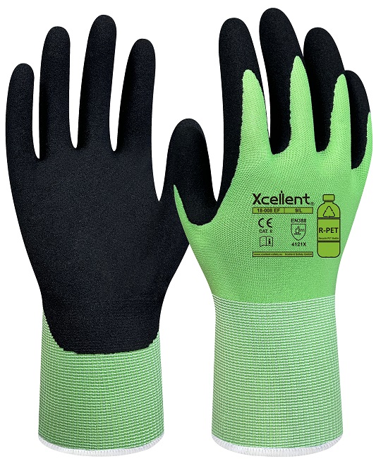 XCellent Umweltfreundlicher Schutzhandschuh R-PET, Doppel-Nitrilbeschichtung, 18-008EF