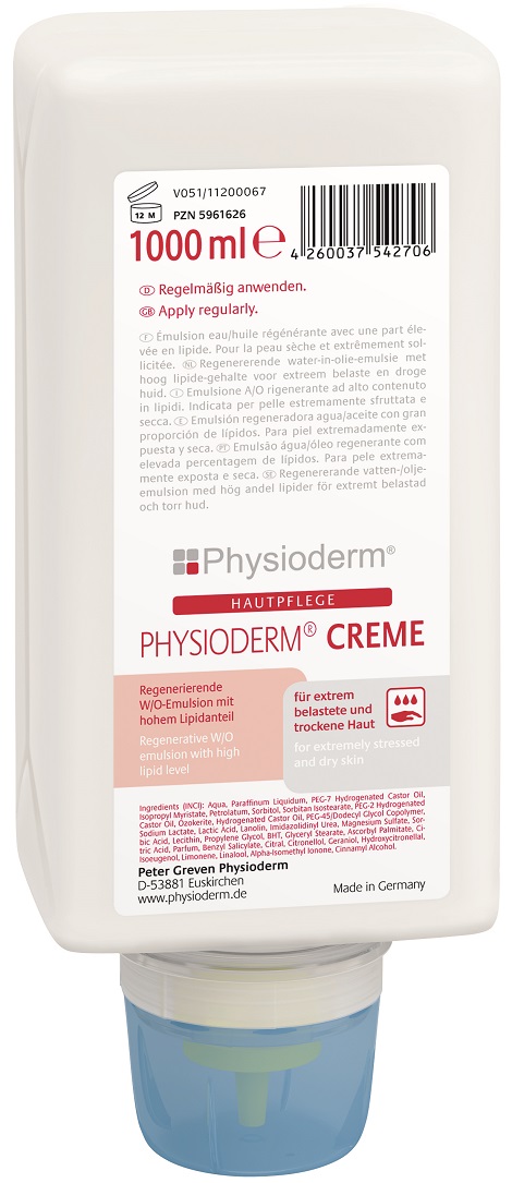 PHYSIODERM® CREME Nachhaltige Pflegecreme 1.000 ml Varioflasche