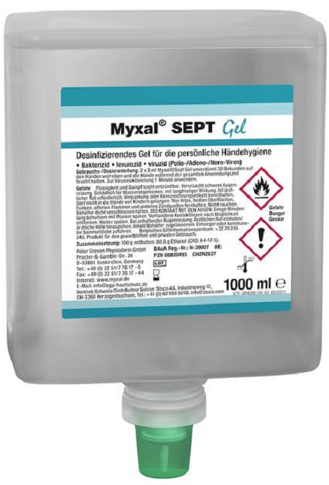 MYXAL® SEPT GEL Händedesinfektion  1.000 ml Neptuneflasche