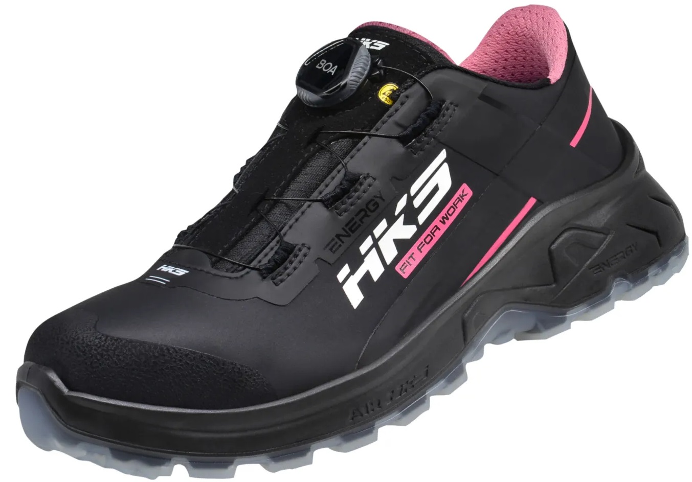 HKS® AirGuard Pink-Black BOA Sicherheitshalbschuh S3L SR FO 894282