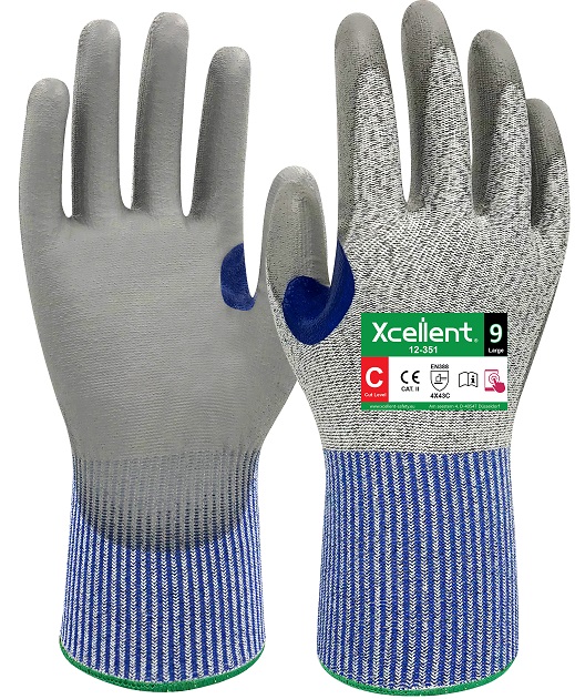 XCellent® COMFORT CUT STAR 2 Schnittschutzhandschuh Level C, XTech PU, mit Touchscreen-Funktion 12-351