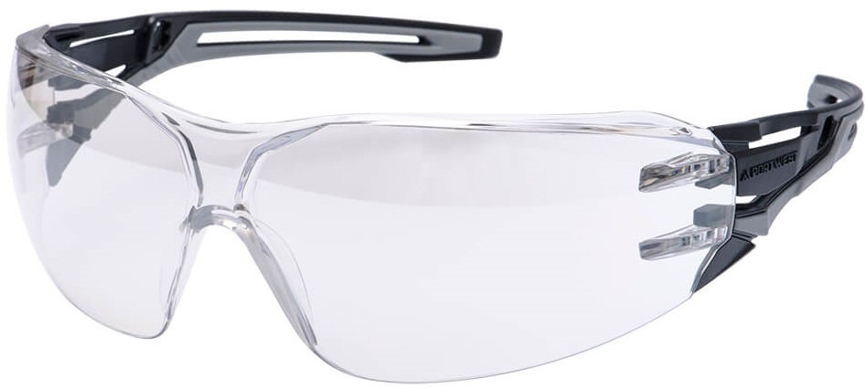 Anthrazitfarbene Panorama Schutzbrille PR01