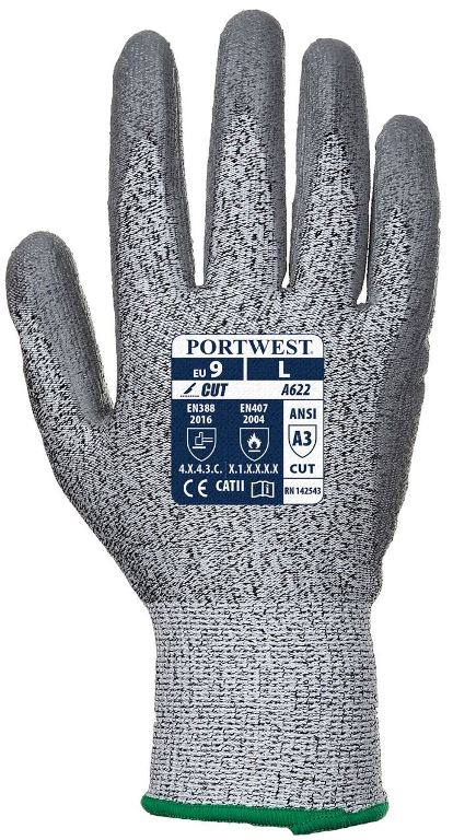 Schnittschutzhandschuh mit PU-Beschichtung Stufe C, A622