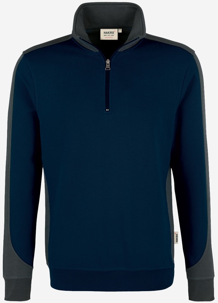 HAKRO Mikralinar® Zip-Sweatshirt Contrast  476