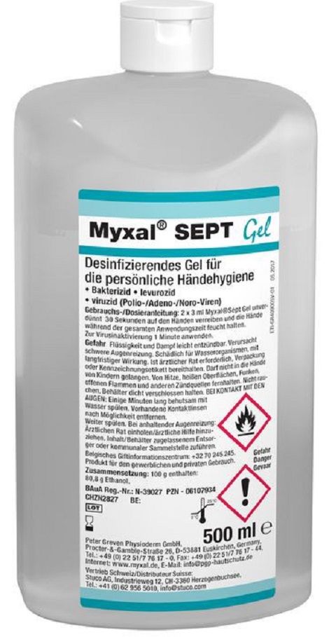 MYXAL® SEPT GEL Händedesinfektion  500 ml Flasche